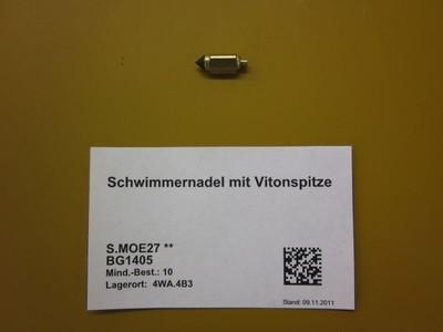 Float needle with viton