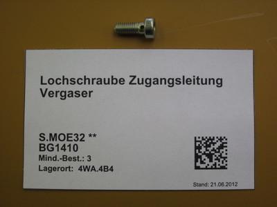 Female screw feeding pipe carburetor
