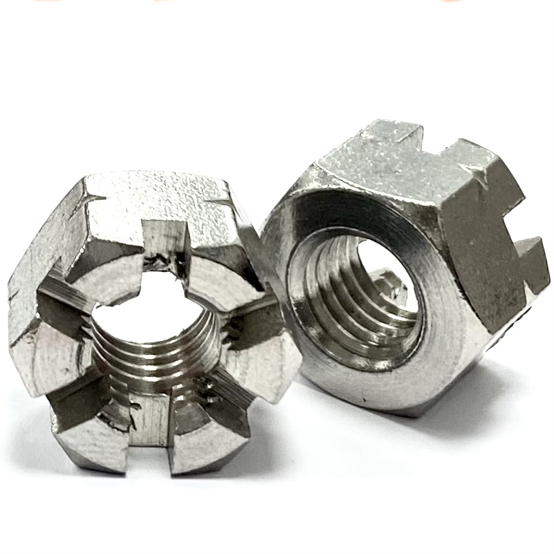 CASTLE NUT HEXAGONAL M8 / CASTLE HEXAGON NUT M8