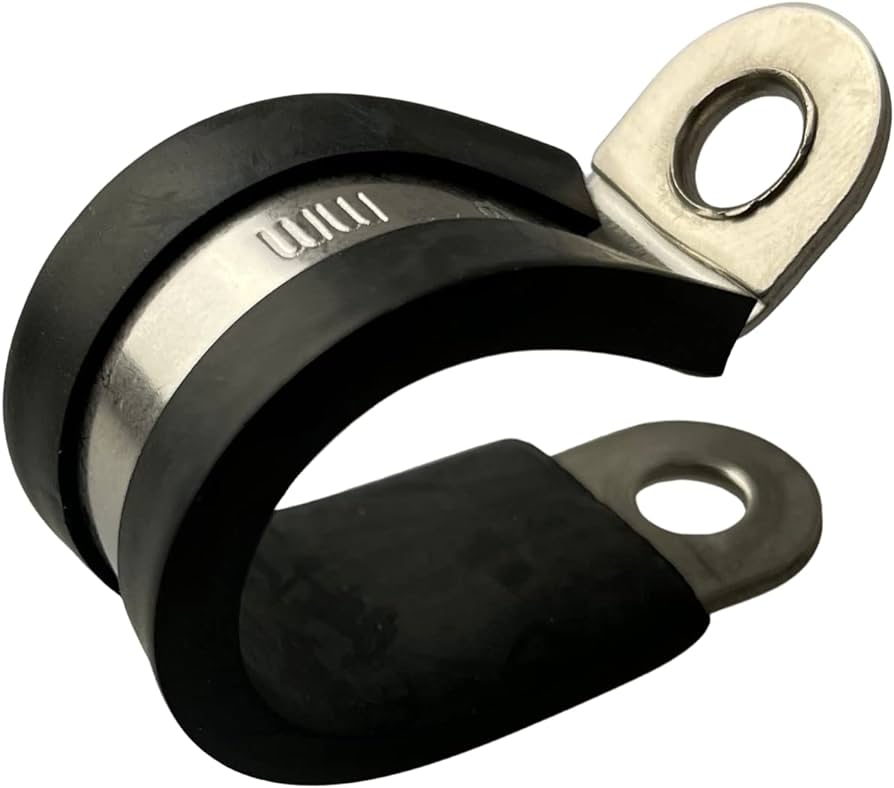 CLAMP STEEL INOS WITH RUBBER ø10