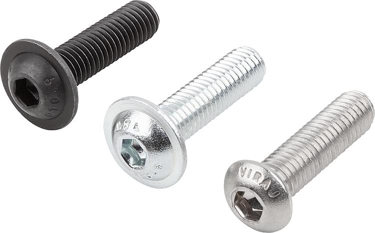 SCREW TCBEI M6x18 ISO 7380 10.9, FLANGE, ZN