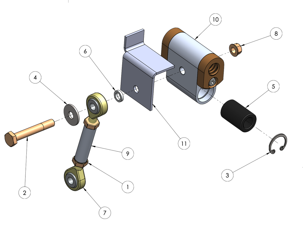 Spacer H=2 mm, ID=6.4 mm, OD=9.7 mm