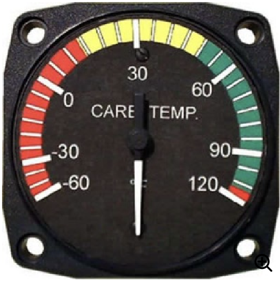 UMA TSO'D 2-1/4 CARBURATOR AIR TEMPERATURE GAUGE