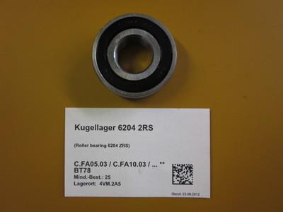 Roller bearing 6204 ZRS