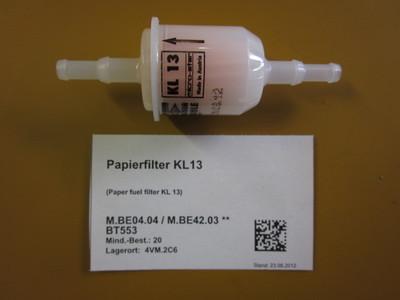 Paper fuel filter KL 13 (2010)