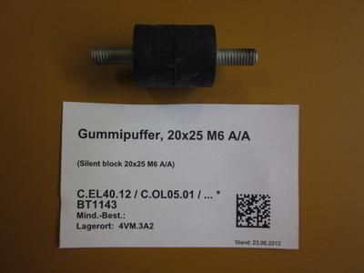 SILENT block 20x25 M6 A/A