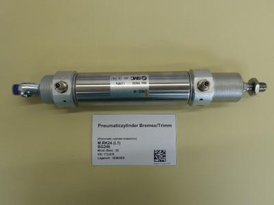Pneumatic cylinder brake/trim