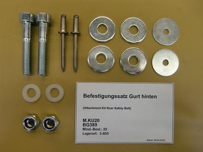 Attachment kit rear safety belt (2010)